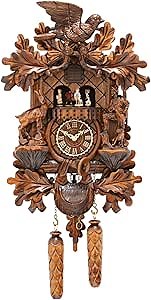 Trenkle Quartz Cuckoo Clock Hunting Clock, with Music, Turning Dancers