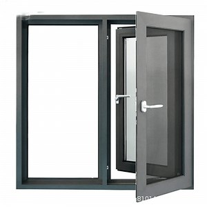 [Hot Item] House Single Aluminum Window and Door Pane Glass Louvers Fixed Aluminum Casement Window with Black Color Sub Frame