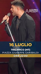 1.7K views | MARCO CARTA questa sera in concerto!  Tricarico (MT) - Piazza Giuseppe Garibaldi Per gente felice #azzurraspettacoli #pergentefelice #concerti | L'azzurra Spettacoli | Facebook