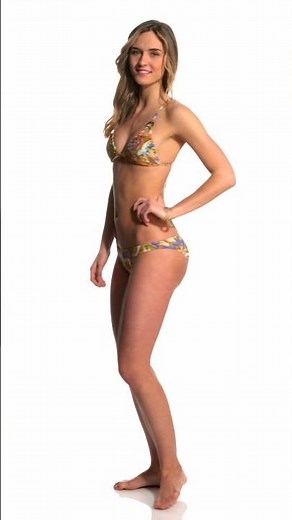 Volcom Faded Flowers Triangle Bikini Top | SwimOutlet.com
