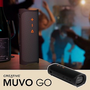 Play time never stops! With a total playtime of 18 hours, the Creative Muvo Go ensures your party and fun time never stops! Go on, party your hearts out with the Creative Muvo Go! http://creative.com/muvogo | Creative Labs