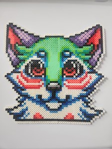 Perler Bead Multi-colored Wolf - Etsy Canada