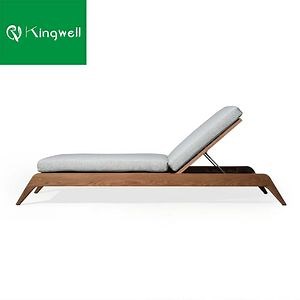 [Hot Item] Factory OEM Solid Wood Garden Outdoor Sun Lounger Chaise Lounge