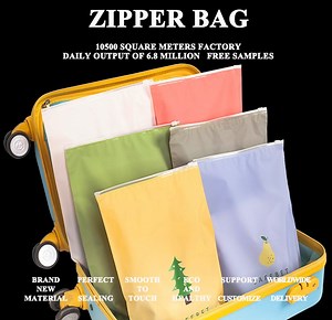 [Hot Item] Customize Pringting CPE EVA PE PVC Zipper Slider Bag Clear/Frosted/Matte Plastic Package Zipped Garment Clothing Cosmetic Medical Travel Zipper Packging