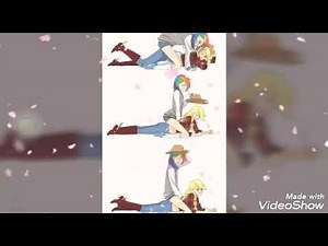 mlp rainbow dash x apple jack