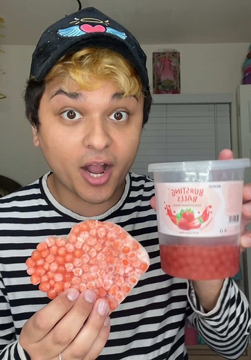 Delicious Frozen Popping Boba Pearls Experience