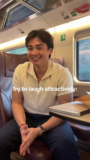 Connor Trying to Laugh Attractively on the Train