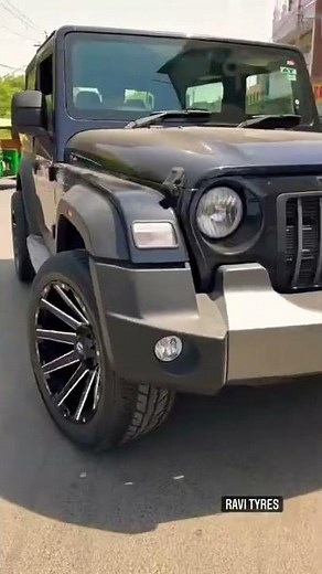 Mahindra Thar loaded with 20” fuel contra wheels 🛞 solid wheels 🛞