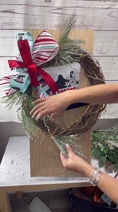 32K views · 508 reactions | A little late night crafting with my snowman hat! A pretty winter grapevine wreath with simple greenery ❄️❄️❄️ | Nadia's Crafty Corner | Facebook