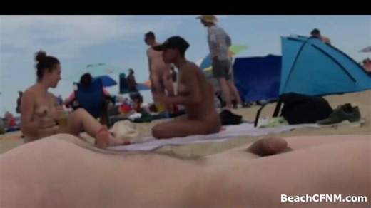 Small dick cum on the beach 🍤💦#cfnm