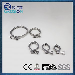 [Hot Item] Popular SS304 316 Sanitary Tc Tri Clover Clamp with Round Nut