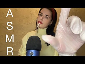ASMR | Relaxing Hand Movements In Latex Gloves 🤍 + Smoking, Whispering & Mouth Sounds!