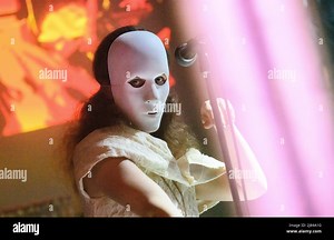 Berlin, Germany. 12th May, 2022. Maria Alyokhina dances at the concert of the anti-government Russian punk band Pussy Riot at Funkhaus Berlin. The 33-year-old had only recently fled Russia. Based on the book "Riot Days" by Alyokhina, the "Pussy Riot Anti-War Tour" presented a performance project consisting of music, theater and video feeds. 19 performances have been announced for the tour. The punk band has been a thorn in the side of the Russian government for years. Credit: Bernd von Jutrczenk