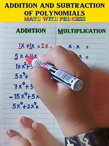 20K views · 292 reactions | Addition and Subtraction of Polynomials #math #mathwithprincess #mathviral #mathlessons #mathematics #mathreview #mathisfun | Math with Princess | Facebook