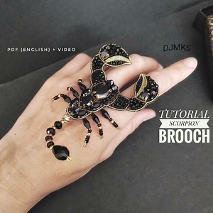 PDF Video Tutorial Scorpion Brooch, Beaded Insect Tutorial, Do It Yourself Gifts, Video Pattern Tutorial - Etsy