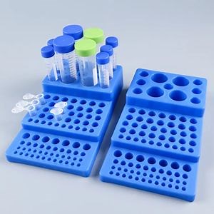 [Hot Item] Laboratory Plastic 100 Holes Centrifuge Test Tube Rack Stand with Cover for 1.5ml/2ml Test Tube