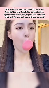 100 exercises a day, burn facial fat, slim your face, tighten your facial skin, eliminate lines, tighten your jawline, shape your face perfectly, stick to it for a month, you will love yourself! #facialyoga #facialexercise #facetraining #faceworkout #slim | Home Fitness Kingdom | Facebook