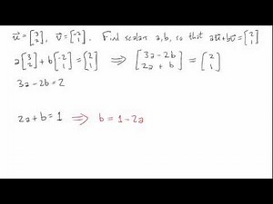 Linear combination of two vectors