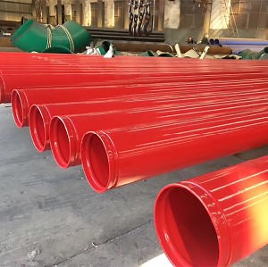 [Hot Item] 8" DN200 ERW Carbon Steel Pipe for Fire Fighting Ral3000/3001 Epoxy Red Painted Grooved Ends