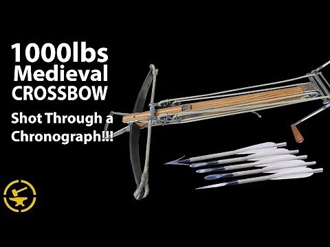1000lbs medieval crossbow - shot on a chronograph!!!!