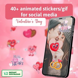 40+ Animated Stickers/gif for Social Media - Etsy UK