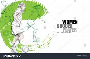 Women Soccer Player Vector Illustration Sport Stock Vector (Royalty Free) 1376660897 | Shutterstock