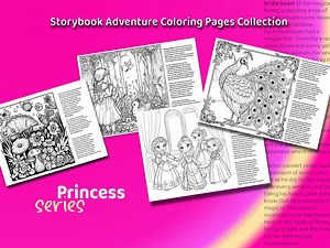 Storybook Adventure Coloring Pages Collection - Etsy Australia