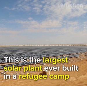 2.1K reactions · 1.1K shares | Solar energy is lighting up the lives of 80,000 Syrian refugees The largest solar plant ever built in a refugee camp launched today in Jordan. | UNHCR, the UN Refugee Agency | Facebook
