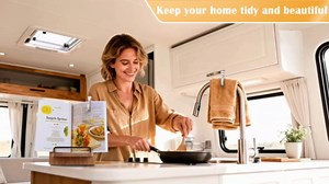 Qiang Ni Towel Clips for RV - 4-Pack White Heat-Resistant & Rustproof - Stops Towels from Slipping - Fits RV Kitchen, Bathroom Rack & Dishwasher - Ideal Gift for RV Owners