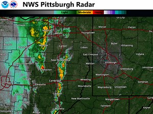 6:20 PM Radar - Showers and thunderstorms are moving through eastern Ohio and will continue moving to the northeast this evening and overnight. | US National Weather Service Pittsburgh PA