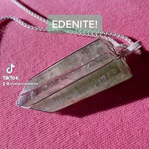 #rare #Edenite #firsthashtag #twin #quartz #custom #wirewrapped #pendant w #KyleRussell of #CrystalConcentrics | Crystal Concentrics
