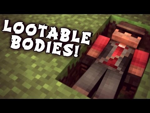 Minecraft Mods - LOOTABLE BODIES MOD (Rescue Your Inventory & Bury Your Corpse!) - Dead Bodies Mod