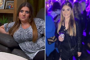Gogglebox's Izzi Warner looks almost unrecognisable with tiny waist and fishnet tights as she glams up for night out