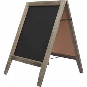[Hot Item] Vintage Wooden Freestanding a-Frame Double-Sided Sign Sidewalk Sign Chalkboard
