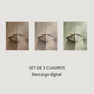 Set of 3 Minimalist Boat Paintings - Nautical Art in Neutral Tones - Digital Download - Etsy