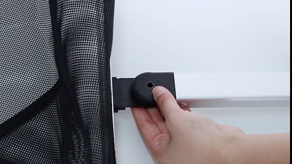 Thyle Magazine Display Rack 0.9ft x 4.6ft Mesh Brochure Display Holder Stand with 4 Pockets Portable Catalog Literature Display Rack for Tradeshows Retail Stores Vendor Events Businesses (Black)