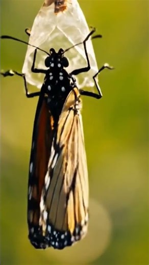Metamorphosis process of forming butterfly.