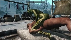 Skyrim Nord Fucks Argonian Shavee On Docks