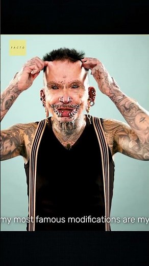 The World’s Most Modified Man 😱 #factoms #shorts