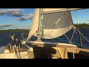 SANDPIPER 565, half a gale and trying to get her knockdown