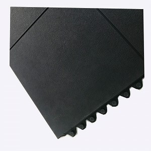 [Hot Item] Rubber Solid Top Gym Interlocking Safety Exercise Floor Mat, Black