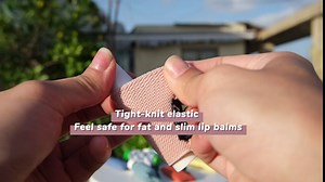 WK IEASON Lip Balm Sleeves Holder Keychain 3pcs Clip on Lip Gloss Holder Compatible With Chapstick Keychain Holder Pouch Tight-Knit Elastic Lipstick Key Chain Holder(Black/Red/Yellow)