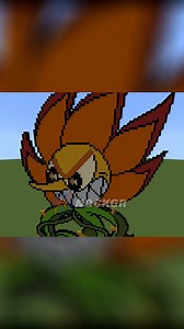 Pixel art de Cagney Carnation del videojuego Cuphead #pixelart #minecraft #Cuphead #floralfury #cagneycarnation #indie | Nockgr