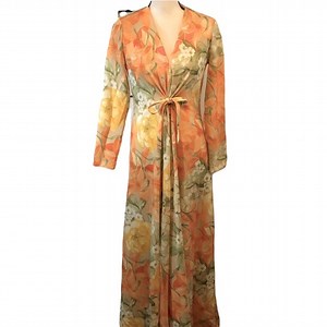 Vintage - Puritan forever young FORAL 70’s maxi dress boho hippie festival fall