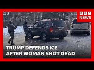 Video shows ICE immigration officer shooting dead woman driver in Minneapolis | BBC News