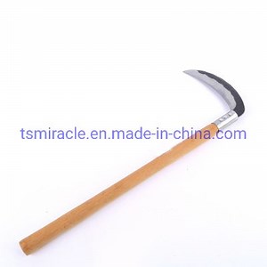 [Hot Item] Agricultural Hand Tools Farming Scythe Garden Grass Pruning Sickle with Wooden Handle