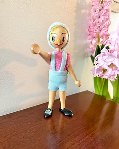 Vintage Wooden Pinocchio Doll: Polish Collectible, 1940s-50s - Etsy UK