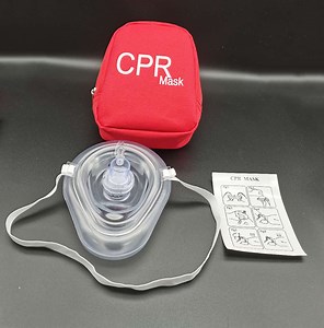 [Hot Item] Resuscitator Training First Aid Emergency CPR Mask Kit CPR Mask in Nylon Bag Infant CPR Mask Kit