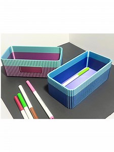 3D Printed - Customizable Stackable Art Organizer Bins with Tops – 2 PACK!