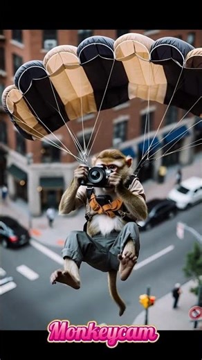 Freefall Monkey Cam #monkey #monkeycamera #viralvideo #trending #wildlife #animalvideos
